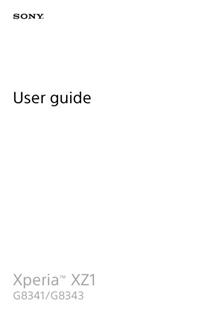 Sony Xperia XZ1 manual. Smartphone Instructions.